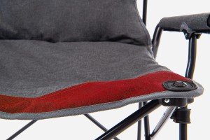 SKŁADANE KRZESŁO TURYSTYCZNE Z OPARCIEM SZARO-BORDOWE