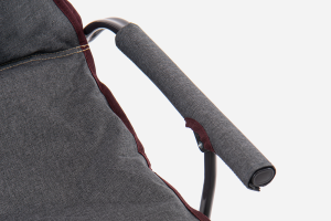 SKŁADANE KRZESŁO TURYSTYCZNE Z OPARCIEM SZARO-BEŻOWE