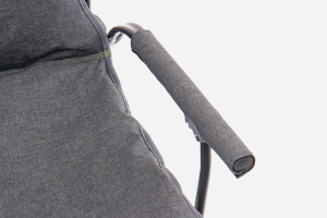 SKŁADANE KRZESŁO TURYSTYCZNE Z OPARCIEM SZARO-ZIELONE