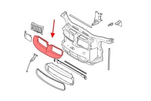 BMW SERIA 3 E90 2004-2011 KANAŁ POWIETRZA PRZEDNI GÓRNY 51117134099