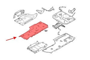 BMW SERIA 3 E90 2004-2011 MATERIAŁOWA OSŁONA PODWOZIA PRAWA 51757059392