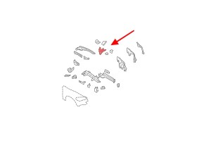 BMW X6 E72 2007-2014 GÓRNY WSPORNIK PRZEDNIEGO BŁOTNIKA PRAWY 51657157984