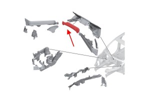 BMW X6 E72 2007-2014 OSŁONA ŚRODKOWA ŚCIANY GRODZIOWEJ PODSZYBIE 51717169421