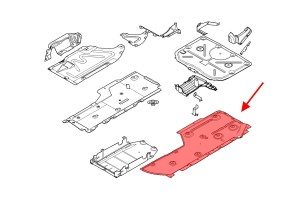 BMW SERIA 3 E91 2004-2011 MATERIAŁOWA OSŁONA PODWOZIA LEWA 51757059391