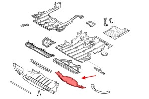 BMW SERIA 3 E91 2004-2011 M-PAKIET ADAPTER OSŁONA POD ZDERZAK 51758040109