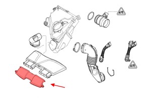 BMW SERIA 3 E90 2004-2011 WLOT KANAŁ SSĄCY POWIETRZA 13717541738