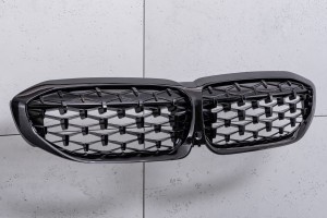 BMW SERIA 3 G20 2018+ TUNINGOWY GRILL PRZEDNI DIAMOND CZARNY ATRAPA NERKI WERSJA Z KAMERĄ