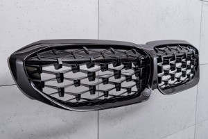 BMW SERIA 3 G20 2018+ TUNINGOWY GRILL PRZEDNI DIAMOND CZARNY ATRAPA NERKI WERSJA Z KAMERĄ