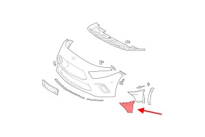 MERCEDES A-CLASS W177 2018+ ŚLIZG ZDERZAKA PRZEDNIEGO LEWY A1778854103