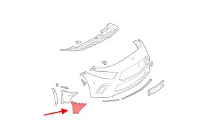 MERCEDES A-CLASS W177 2018+  ŚLIZG ZDERZAKA PRZEDNIEGO PRAWY A1778854203