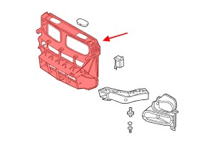 BMW X5 E70 2006-2013 WLOT KANAŁ POWIETRZA CHŁODNICY  51647177878