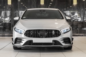 MERCEDES A-CLASS W177 2018+ LISTWA PRZEDNIEGO ZDERZAKA PRAWA CZARNA A1778854403