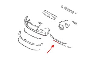 HYUNDAI TUCSON IV NX4 2020+ CHROMOWANA LISTWA DOLNEJ KRATKI ZDERZAKA ŚRODKOWA 86569N7010
