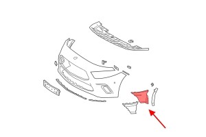MERCEDES A-CLASS W177 2018+ OSŁONA PRZEDNIEGO ZDERZAKA KANAŁ POWIETRZA LEWY A1778853803