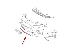 MERCEDES A-CLASS W177 2018+ CHROMOWANA LISTWA PRZEDNIEGO ZDERZAKA ŚRODKOWA A1778854202