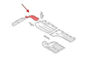 BMW X6 G06 2019+ OSŁONA PODWOZIA TYLNA LEWA 51128091981