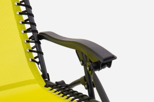 SKŁADANY LEŻAK Z PODNÓŻKIEM I ZAGŁÓWKIEM ŻÓŁTY