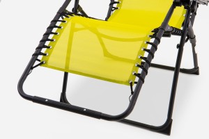 SKŁADANY LEŻAK Z PODNÓŻKIEM I ZAGŁÓWKIEM ŻÓŁTY