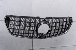 MERCEDES V-CLASS VITO W447 2014-2019 PRZED LIFTINGIEM GRILL GT PANAMERICANA Z KAMERĄ SREBRNYNY