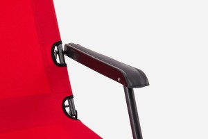 SKŁADANY LEŻAK Z PODNÓŻKIEM I ZAGŁÓWKIEM CZERWONY