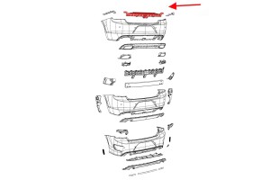 DODGE CHARGER 2015-2018 ŚLIZG TYLNEGO ZDERZAKA ŚRODKOWY 68226564AB