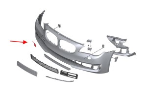 BMW SERIA 7 F01 2008-2015 ZAŚLEPKA HAKA PRZEDNIEGO ZDERZAKA 51117210880