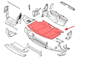 BMW SERIA 5 E60 2003-2010 MATERIAŁOWA PŁYTA POD SILNIK 51757061943
