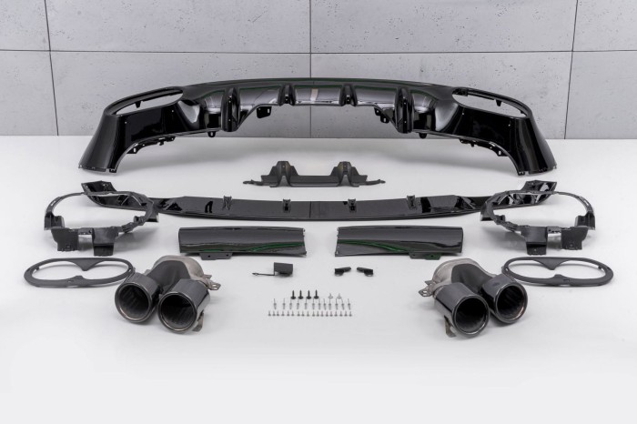 MERCEDES CLA C118 W118 2019-2023 PRZED FACELIFTINGIEM DYFUZOR TYLNY ZESTAW STYLIZUJĄCY NA CLA45