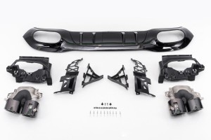 MERCEDES A-CLASS W177 2018-2023 HATCHBACK PRZED FACELIFTINGIEM DYFUZOR TYLNY ZESTAW STYLIZUJĄCY NA AMG A45