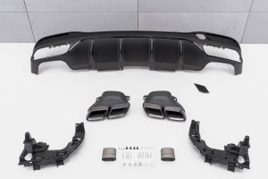 MERCEDES GLE W166 2015-2019 DYFUZOR TYLNY ZESTAW STYLIZUJĄCY NA AMG GLE63