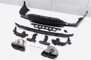 MERCEDES GLC C253 2019-2022 PO FACELIFTINGU DYFUZOR TYLNY POD PDC ZESTAW STYLIZUJĄCY NA AMG GLC63 S COUPE