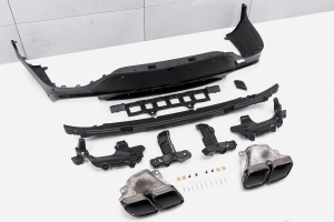 MERCEDES GLC C253 2019-2022 PO FACELIFTINGU DYFUZOR TYLNY POD PDC ZESTAW STYLIZUJĄCY NA AMG GLC63 S COUPE