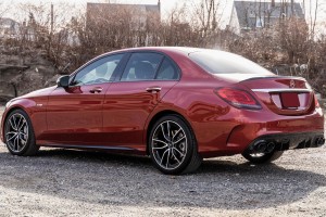 MERCEDES C-CLASS W205 2014-2021 DYFUZOR TYLNY Z PDC ZESTAW STYLIZUJĄCY NA AMG C43