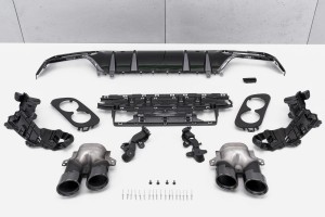 MERCEDES C-CLASS W205 2014-2021 DYFUZOR TYLNY Z PDC ZESTAW STYLIZUJĄCY NA AMG C43