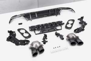 MERCEDES C-CLASS W205 2014-2021 DYFUZOR TYLNY Z PDC ZESTAW STYLIZUJĄCY NA AMG C43