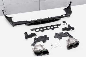 MERCEDES GLC X253 2019-2022 PO FACELIFTINGU DYFUZOR TYLNY Z PDC ZESTAW STYLIZUJĄCY NA AMG GLC63