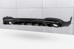 MERCEDES GLC X253 2019-2022 PO FACELIFTINGU DYFUZOR TYLNY Z PDC ZESTAW STYLIZUJĄCY NA AMG GLC63