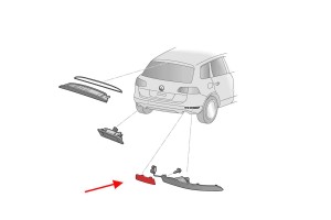 VOLKSWAGEN TOUAREG II 7P 2014-2018 PO FACELIFTINGU ODBLASK TYLNEGO ZDERZAKA PRAWY 7P6945106A