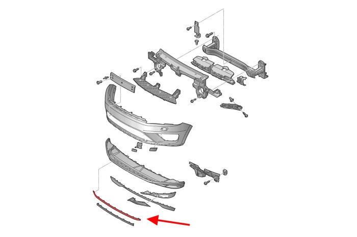 VOLKSWAGEN TOUAREG II 7P 2014-2018 PO FACELIFTINGU CHROMOWANA LISTWA PRZEDNIEGO ZDERZAKA ŚRODKOWA GÓRNA 7P68532452ZZ