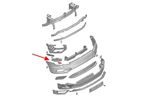 VOLKSWAGEN TIGUAN II R-LINE 2016+ ZAŚLEPKA SPRYSKIWACZA REFLEKTORA PRAWA 5NA807938