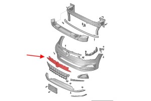 VOLKSWAGEN POLO MK6 VI AW GTI 2017-2021 PRZED FACELIFTINGIEM GRILL PRZEDNI ATRAPA CHŁODNICY 2G0853651J