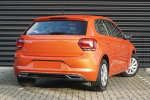 VOLKSWAGEN POLO MK6 VI AW 2017+ DYFUZOR ZDERZAKA TYLNEGO STYLIZUJĄCY NA R-LINE