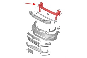 VOLKSWAGEN POLO MK6 VI AW 2017+ BELKA WZMOCNIENIE PRZEDNIEGO ZDERZAKA 2G0807109AC