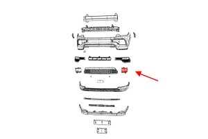 JEEP COMPASS II MP 2020+ PO FACELIFTINGU ZAŚLEPKA PRZEDNIEGO ZDERZAKA LEWA 68493438AA