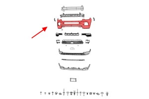 JEEP COMPASS II 2021+ PO FACELIFTINGU ZDERZAK PRZEDNI GÓRNY BEZ PDC 685542413AA