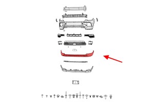 JEEP COMPASS II 2021+ PO FACELIFTINGU ZDERZAK PRZEDNI DOLNY SPOILER 6WQ73RXFAA