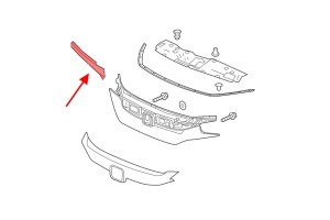 HONDA CIVIC X 2016-2019 PRZED FACELIFTINGIEM OZDOBNA LISTWA GRILLA PRZÓD PRAWY 71124-TEA-T0XX-M1