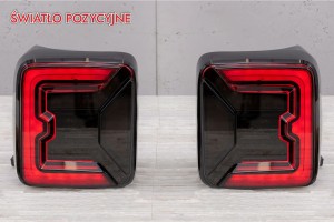 JEEP WRANGLER JL 2018+ LAMPY TYLNE LED CZARNE DYMIONE WERSJA EUROPEJSKA