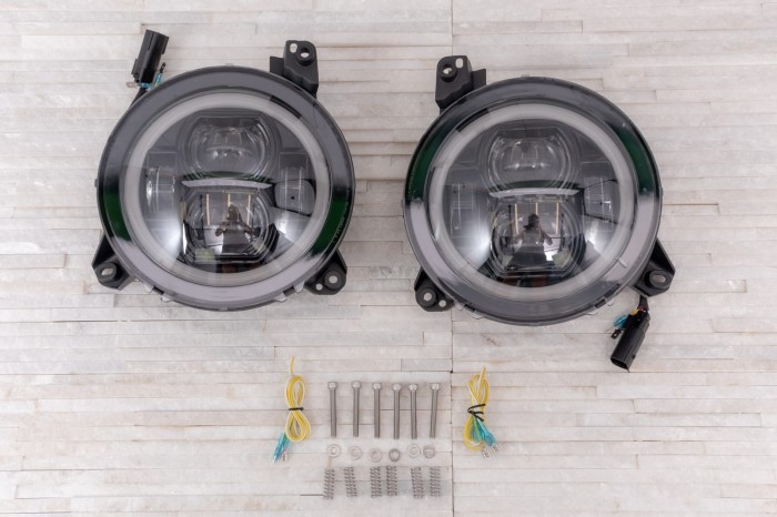 JEEP GLADIATOR JT 2018+ LAMPY PRZEDNIE LED 9"
