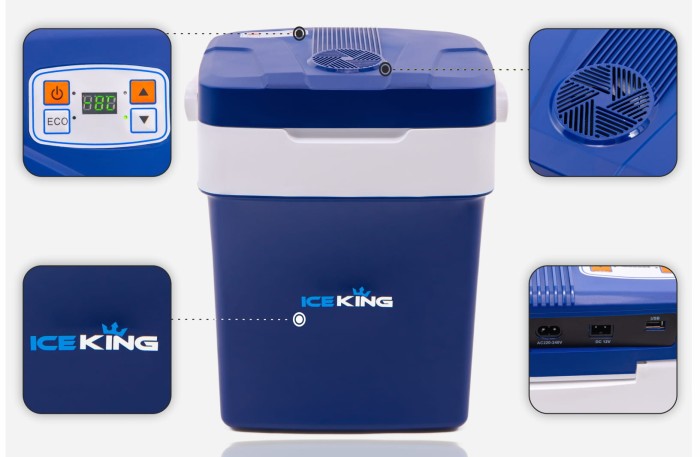 LODÓWKA TURYSTYCZNA IK-19-32L 32L -8°C / +65°C 12V USB WYŚWIETLACZ